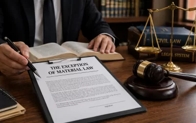 The Exception of Material Law