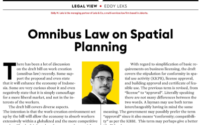 Legal View – Omnibus Law on Spatial Planning