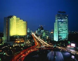 Djakarta, Indonesia, at night